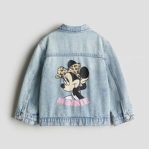 H&M Kid Girls Disney Minnie Mouse Denim Jacket